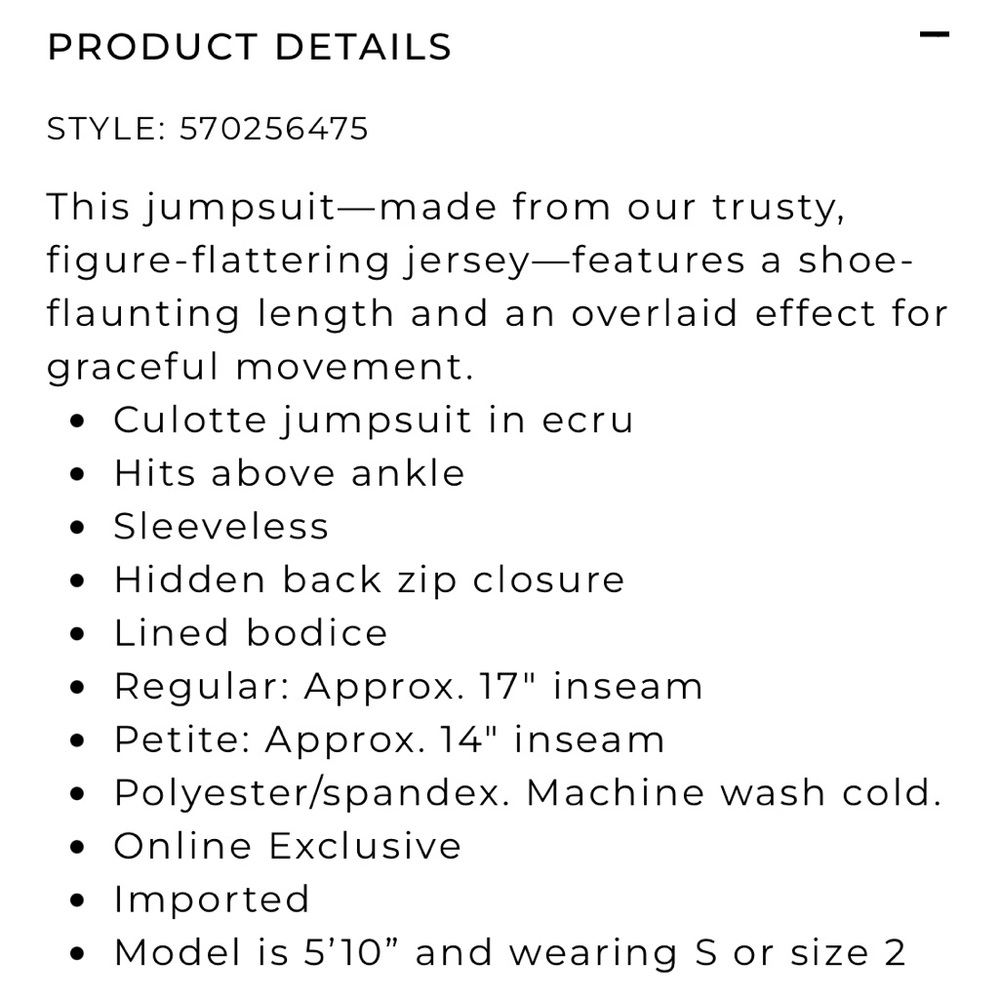 WHBM White Jumpsuit - Picture 4 of 5